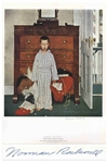Norman Rockwell Large Signed Print of His The Saturday Evening Post Cover, The Truth About Santa