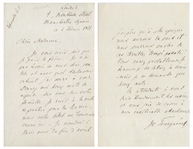Ivan Turgenev Autograph Letter Signed From 1871 While Working on Torrents of Spring -- ...I am about to depart for Russia...