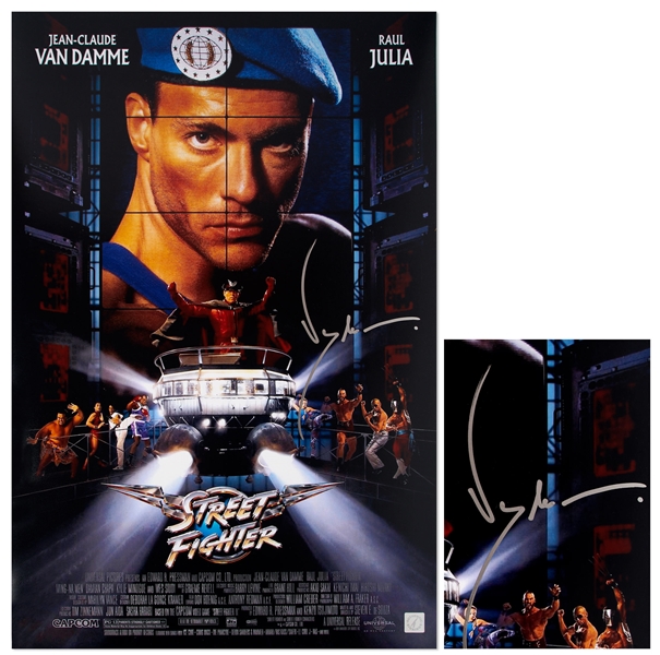 Jean-Claude Van Damme Signed 16'' x 24'' Photo of the ''Street Fighter'' Poster