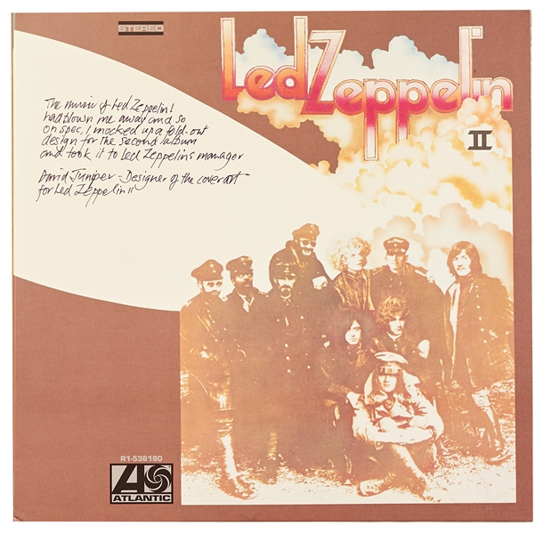 David Juniper Signed ''Led Zeppelin II'' Album -- ''The music of Led Zeppelin I had blown me away...''