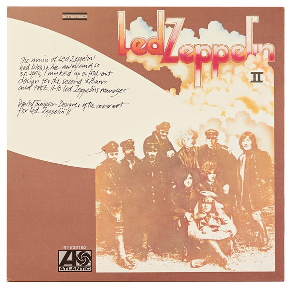 David Juniper Signed ''Led Zeppelin II'' Album -- ''The music of Led Zeppelin I had blown me away...''