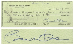 Scarce Check Signed by Barack Obama From the Friends of Barack Obama Bank Account