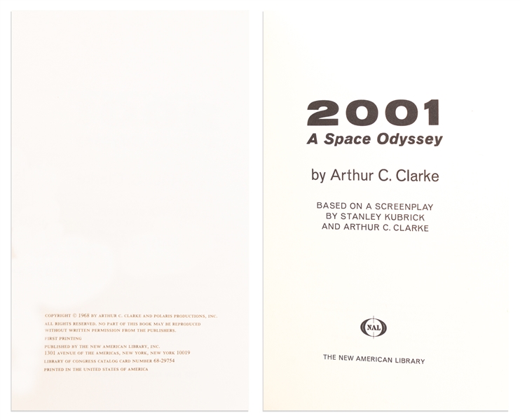 First Edition, First Printing of ''2001: A Space Odyssey'' by Arthur C. Clarke -- Near Fine Condition