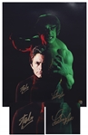 Stan Lee and Lou Ferrigno Signed 16 x 20 Photo From The Incredible Hulk