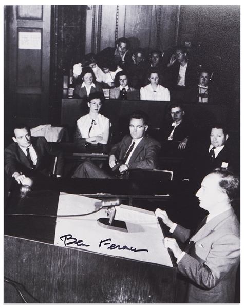 Nuremberg Lawyer Ben Ferencz Signed 8'' x 10'' Photo