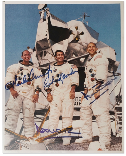 Apollo 12 Crew-Signed 8'' x 10'' Photo, Uninscribed