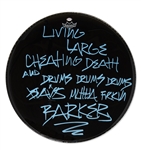 Large 23 Drumhead Signed by Travis Barker of Blink-182 -- With PSA/DNA COA