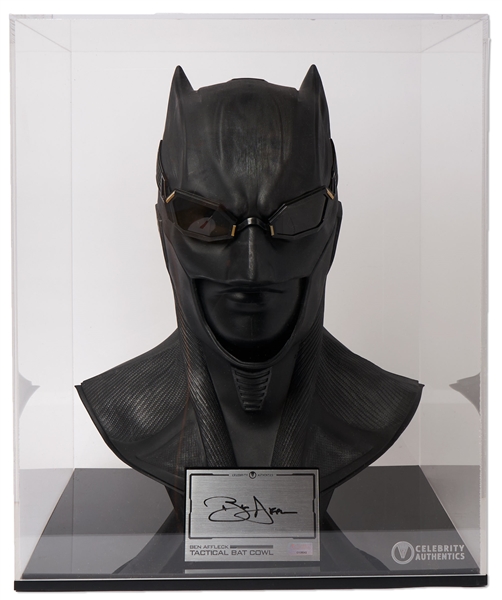 Ben Affleck Signed ''Batman'' Cowl Display