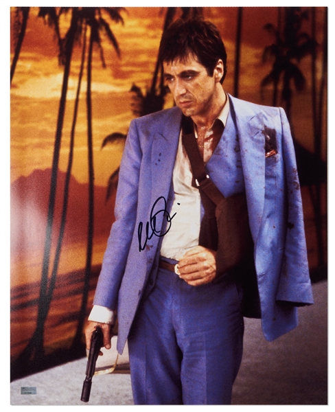 Al Pacino Signed 16'' x 20'' Photo From ''Scarface''