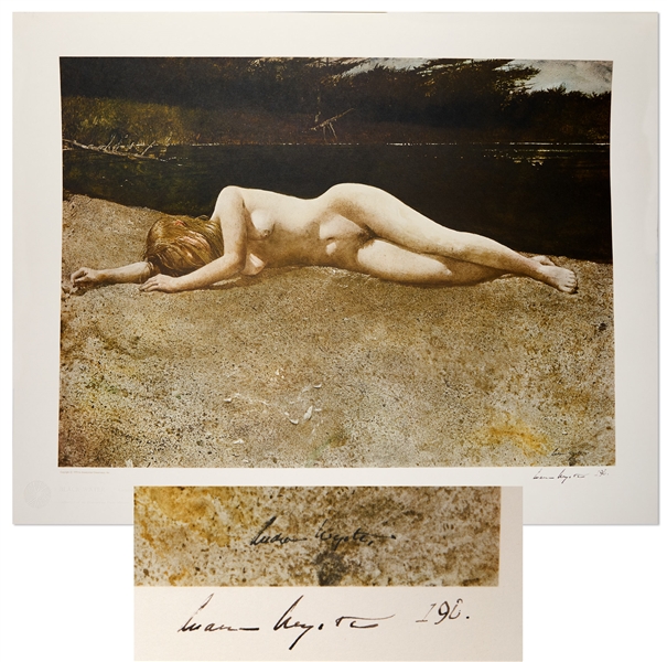 Andrew Wyeth Signed Limited Edition Collotype of ''Black Water''