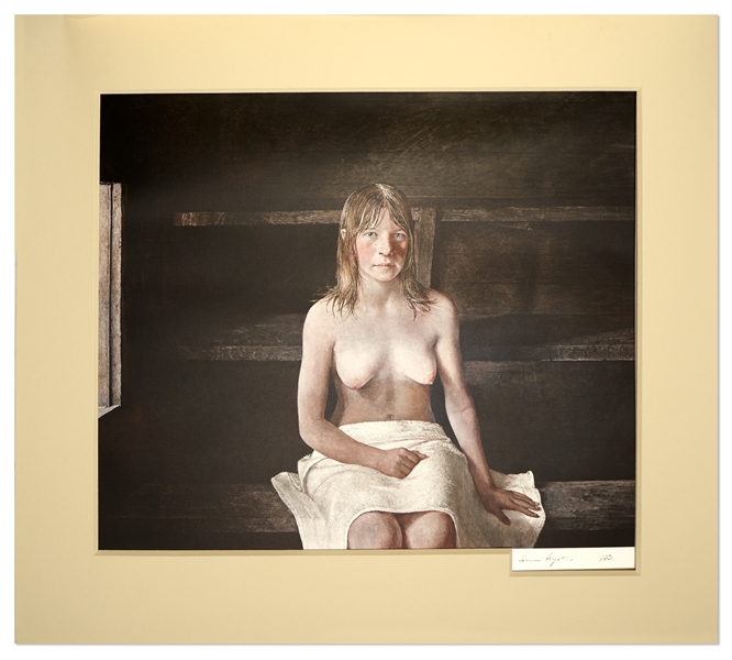 Andrew Wyeth Signed Limited Edition Collotype of ''The Sauna''