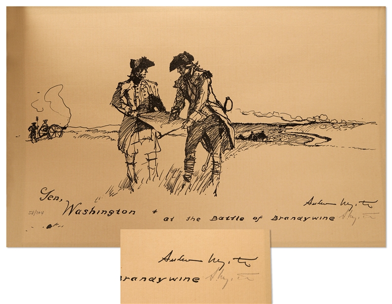 Andrew Wyeth Signed Limited Edition Lithograph of ''Gen. Washington at the Battle of Brandywine''