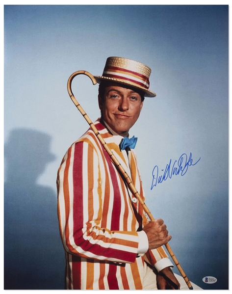 Dick Van Dyke Signed 16'' x 20'' Photo From ''Mary Poppins'' -- With Beckett COA