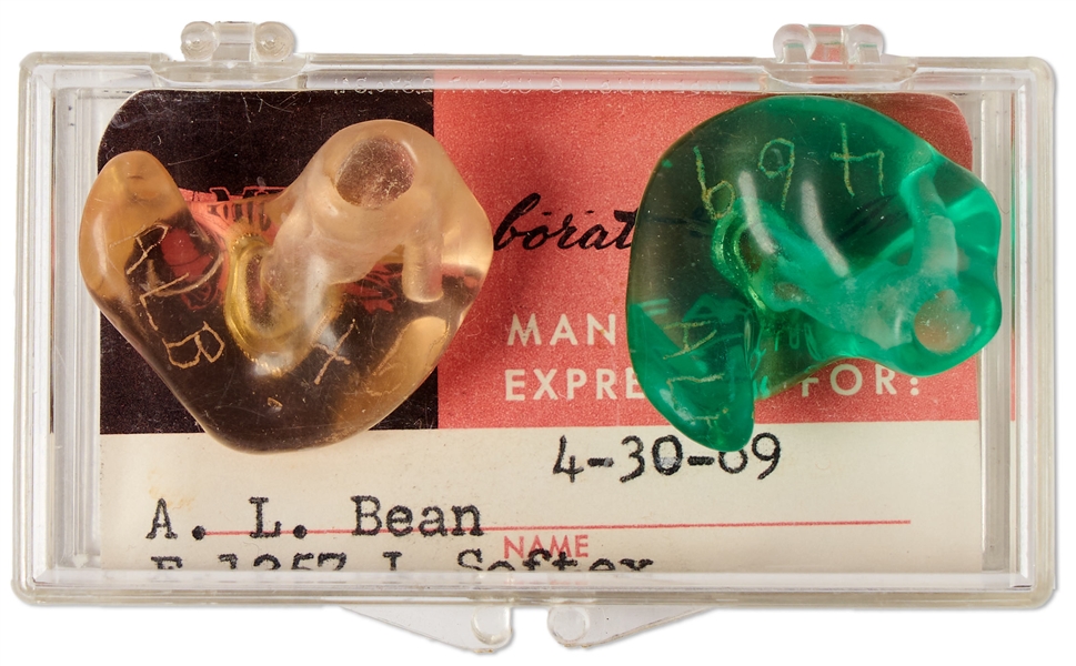 Incredible Collection of 40+ Astronaut Earmolds Made for Radio Communications Within the Spacecraft -- Includes Ear Pieces for Gemini & Apollo Astronauts -- Also Includes Autographs of Apollo 1 Crew