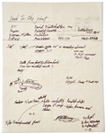 Richard Feynman Handwritten Document Regarding the Space Shuttle Challenger Disaster Titled Back to the joint