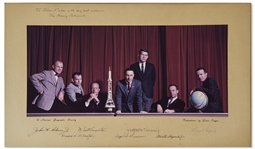 Mercury 7 Signed 22 x 13 Photo Display, With Signatures by All 7 Astronauts -- Very Scarce Pose -- With Steve Zarelli COA