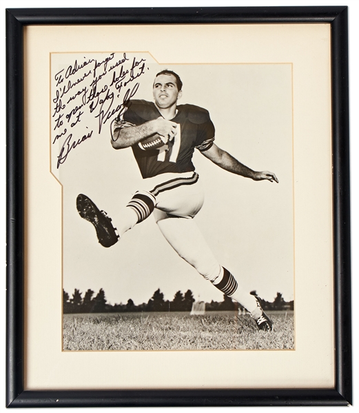 Brian Piccolo Signed 8'' x 10'' Photo -- Inscribed to a Wake Forest Teammate