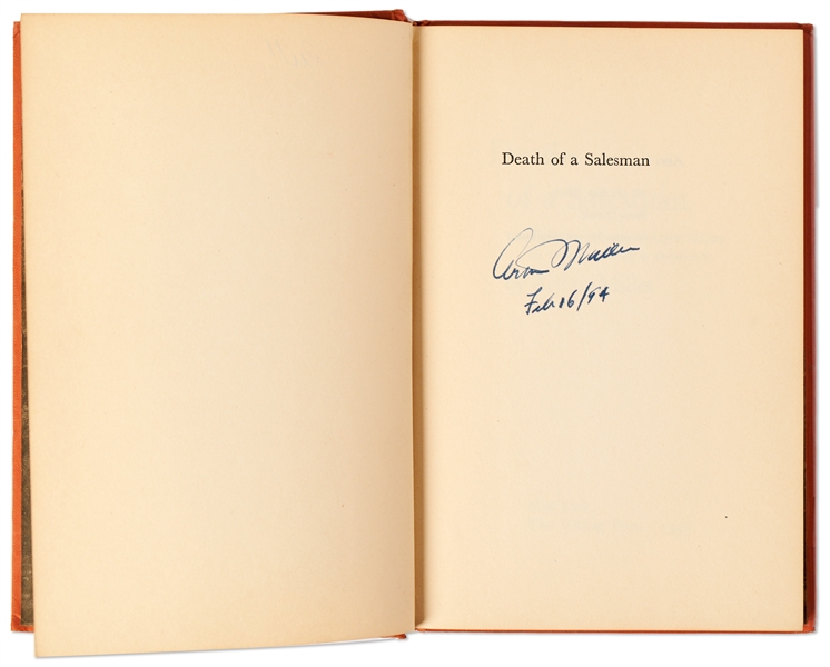 Arthur Miller Signed First Edition of ''Death of a Salesman''