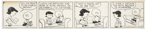 Very Early 1953 ''Peanuts'' Comic Strip by Charles Schulz -- Featuring Charlie Brown & Lucy