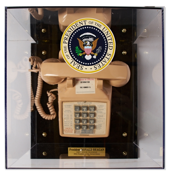 White House Used Telephone -- With White House Label on Directory Plate