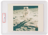 Apollo 11 Red Number Visor Photo Printed on A Kodak Paper -- Encapsulated by PSA, Measures 10 x 8