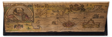 1807 Fore-Edge Painting of John Smith and a Map of New England on The Book of Common Prayer