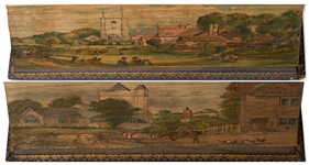 Fore-Edge Paintings Within a 2 Volume Set of A Commentary on the Book of Psalms From 1816