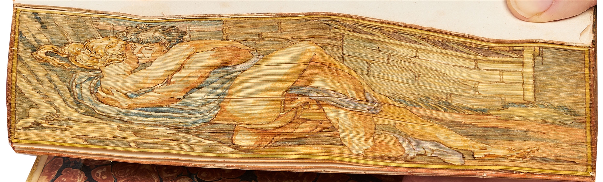 Triple Fore-Edge Paintings of Sensual Scenes in a 1810 Printing of ''The Lay of the Last Minstrel''