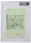 Barack Obama Souvenir Signed Copy of His Birth Certificate -- With Beckett Encapsulation