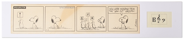 Original Charles Schulz 1964 ''Peanuts'' Comic Strip -- The Birds Stage a Protest, Exasperating Snoopy