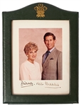 Prince Charles & Princess Diana Signed Photo From 1992 in Royal Frame -- Taken Shortly Before Their Separation