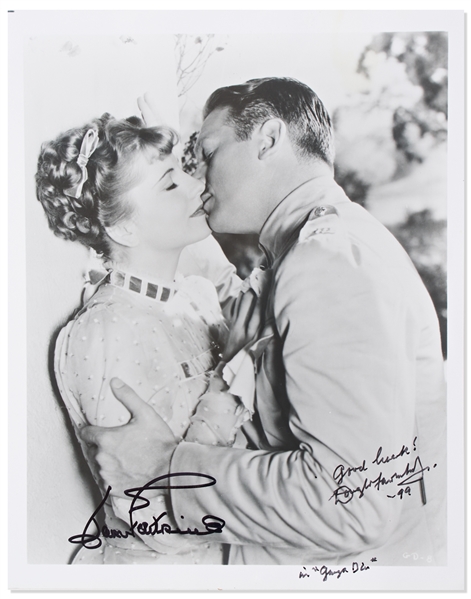 Douglas Fairbanks, Jr. and Joan Fontaine Signed 8'' x 10'' Photo from ''Gunga Din''