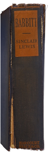 Sinclair Lewis Signed First Edition, First Printing of ''Babbitt''