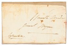 Marquis de Lafayette Franking Signature -- Address Panel to Revolutionary War General Daniel Morgan