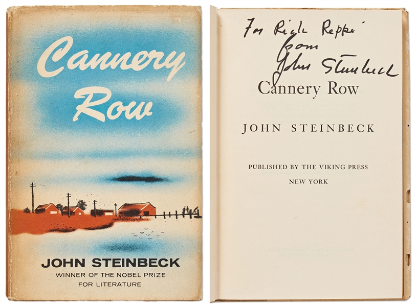 John Steinbeck Signed Copy of ''Cannery Row''