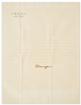 J.P. Morgan Jr. Letter Signed from 1933 Shortly After the New Deal Banking Legislation Was Passed -- ...before we went to Washington...I feared I should have difficulty in keeping my temper...