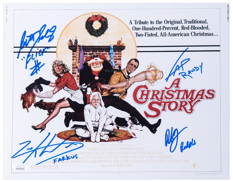 ''A Christmas Story'' Cast-Signed 14'' x 11'' Photo -- With JSA COA