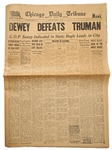 Dewey Defeats Truman Newspaper -- The Most Famous Newspaper Mistake of All Time -- Complete Paper in Near Fine Condition