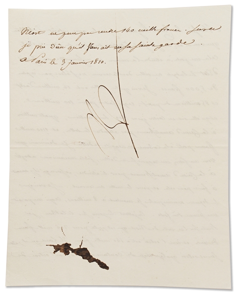 Napoleon Bonaparte Letter Signed, With an Exceptionally Large Signature