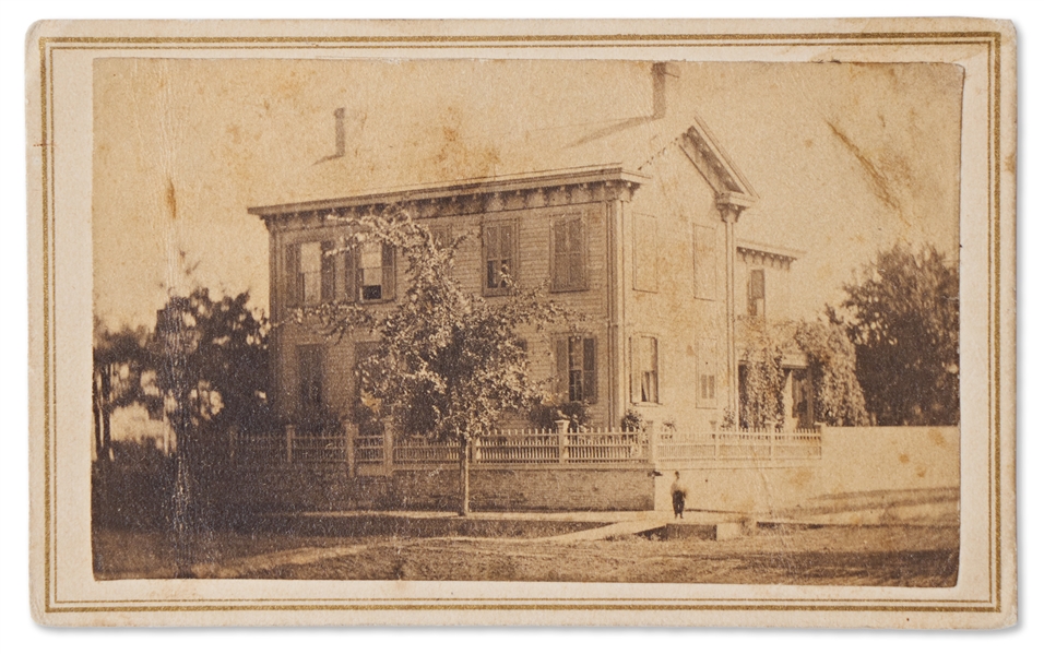 CDV of Abraham Lincoln's Home in Springfield, Illinois