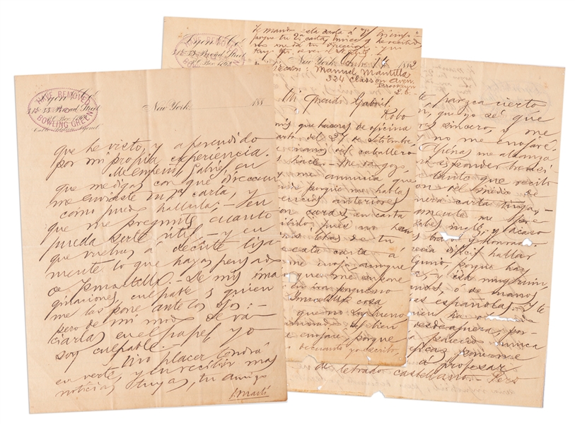 Cuban Patriot Jose Marti Autograph Letter Signed from 1882