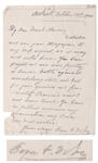 Eugene V. Debs Autograph Letter Signed While in Prison -- ...You have fought and are now fighting a heroic battle...