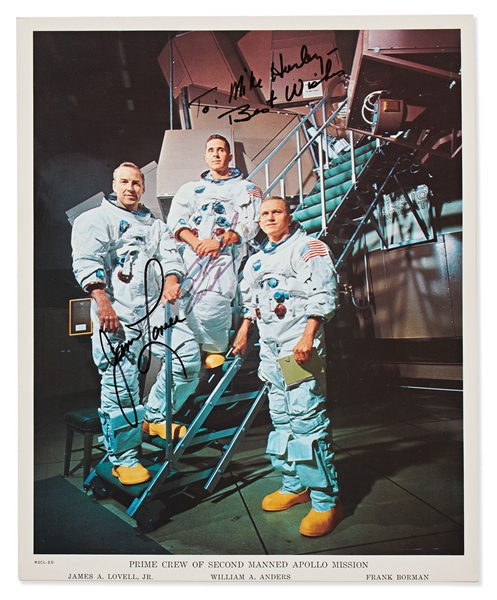 James Lovell and William Anders Signed Apollo 8 Photo