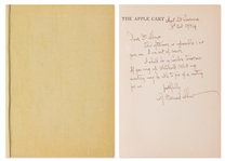 George Bernard Shaw Signed First Edition, First Printing of The Apple Cart: a Political Extravaganza -- With JSA COA