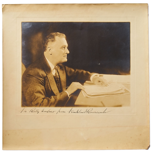 Franklin D. Roosevelt Photo Signed as President -- Measuring Nearly 12'' Square