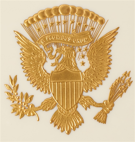 Reagan White House China by Lenox -- Large Charger Plate in Red-Gold Design, Made for State Dinners