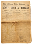 Dewey Defeats Truman Newspaper -- The Most Famous Newspaper Mistake of All Time