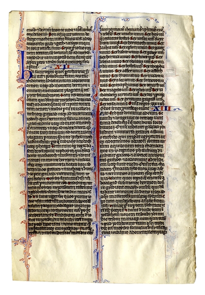 Beautiful 13th Century Biblical Manuscript