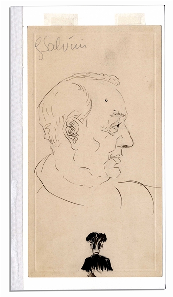 Opera Great Enrico Caruso Hand-Drawn Sketch