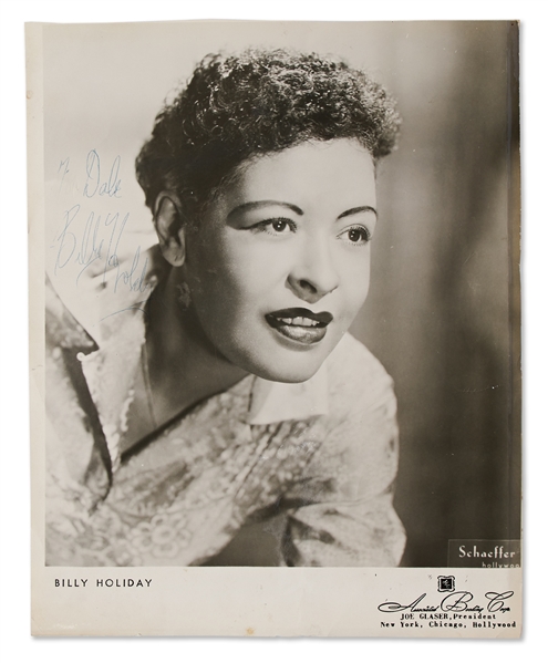 Billie Holiday Twice-Signed Photo -- With Epperson COA